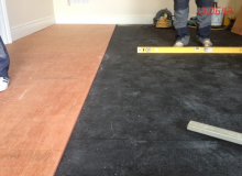 Acoustic Rubber under the floor of a bedroom in Sandycove2