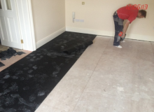 Acoustic Rubber under the floor of a bedroom in Sandycove